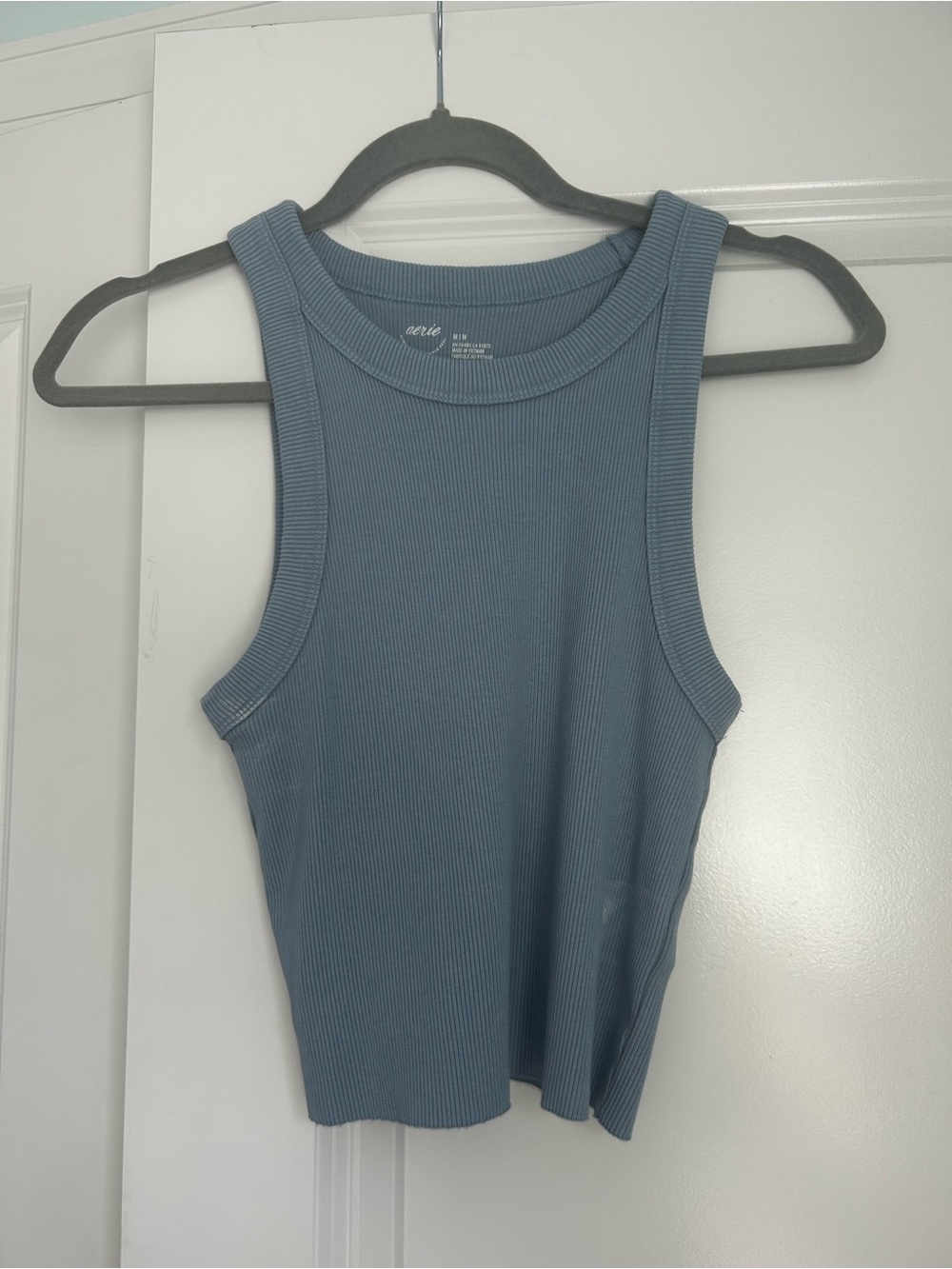 aerie Ribbed Tank Top in Slate Blue